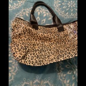 Leopard print tote bag